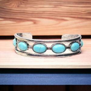 River Canyons Bohemian Cuff Bracelet - Blue